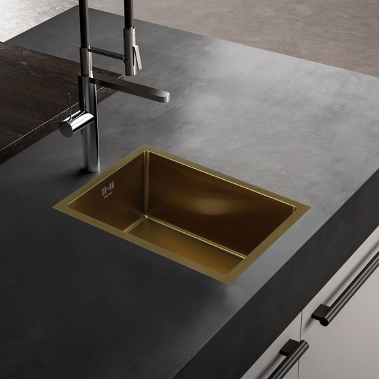 Мойка для кухни MELANA ProfLine D5138HG 380х510x3 мм, золото