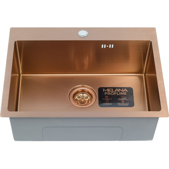 Мойка для кухни MELANA ProfLine D6045HC 600х450x3 мм, бронза