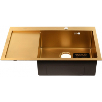 Мойка для кухни MELANA ProfLine D7851HG-R 780х510x3 мм правая, золото