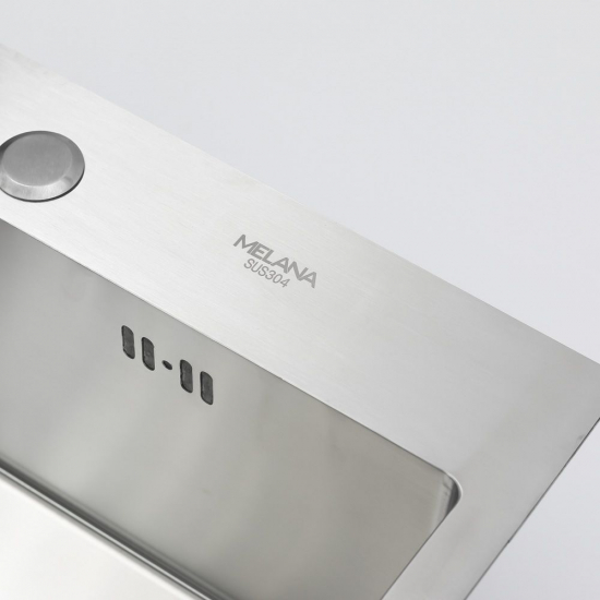 Мойка для кухни MELANA ProfLine H5045 500х450x3 мм, с коландером, сатин