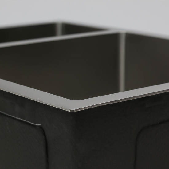 Мойка для кухни MELANA ProfLine H57544 575х440x3 мм двухчашевая, с коландером, сатин