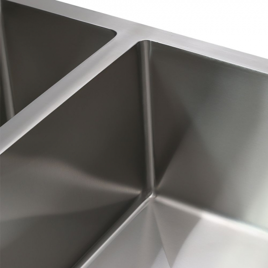 Мойка для кухни MELANA ProfLine H57544 575х440x3 мм двухчашевая, с коландером, сатин