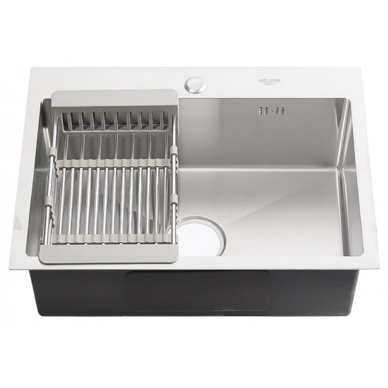 Мойка для кухни MELANA ProfLine H6045 600х450x3 мм, с коландером, сатин