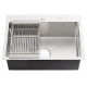 Мойка для кухни MELANA ProfLine H6045 600х450x3 мм, с коландером, сатин