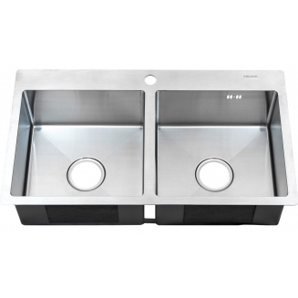 Мойка для кухни MELANA ProfLine RS8045H 800х450x3 мм двухчашевая, сатин
