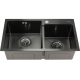 Мойка для кухни MELANA ProfLine S7240HB 720х400x3 мм двухчашевая, графит