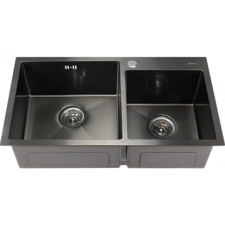 Мойка для кухни MELANA ProfLine S7843HB 780х430x3 мм двухчашевая, графит