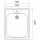 Мойка для кухни MIXLINE 500х600x0,4 мм накладная, нержавеющая сталь ЭКОНОМ