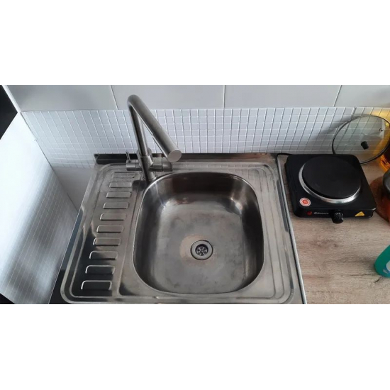 Мойка для кухни MIXLINE 600х500x0,6 мм накладная правая, нержавеющая сталь