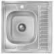 Мойка для кухни MIXLINE 600х600x0,6 мм накладная левая, нержавеющая сталь