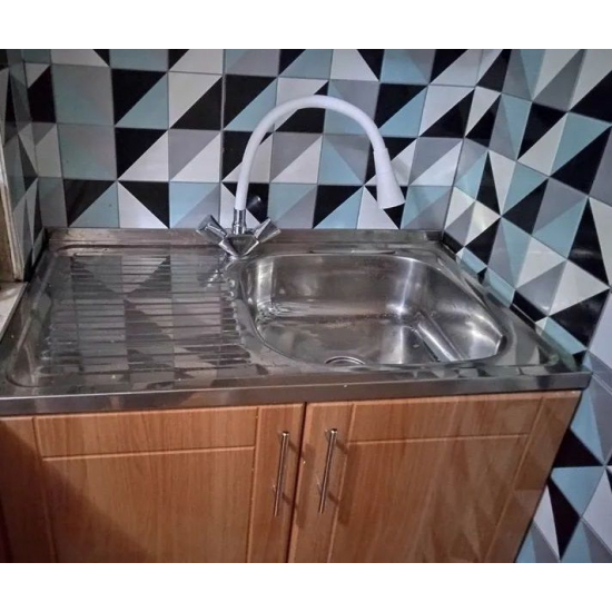 Мойка для кухни MIXLINE 800х500x0,4 мм накладная правая, нержавеющая сталь