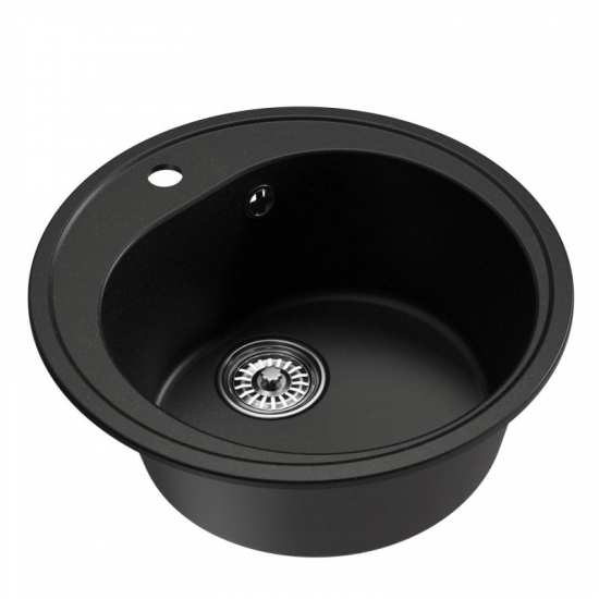 Мойка для кухни MIXLINE ML-GM11 NEW D=500 мм, ультра-чёрный