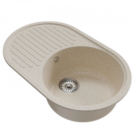 Мойка для кухни MIXLINE ML-GM16 чаша+крыло 730х460 мм, бежевый