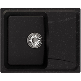 Мойка для кухни MIXLINE ML-GM26 чаша+крыло 580х470 мм, чёрный