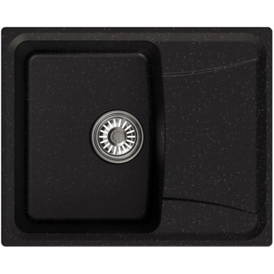 Мойка для кухни MIXLINE ML-GM26 чаша+крыло 580х470 мм, чёрный