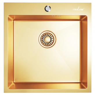 Мойка для кухни MIXLINE PRO 500х500x3 мм настольная, золото