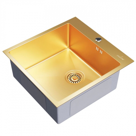 Мойка для кухни MIXLINE PRO 500х500x3 мм настольная, золото