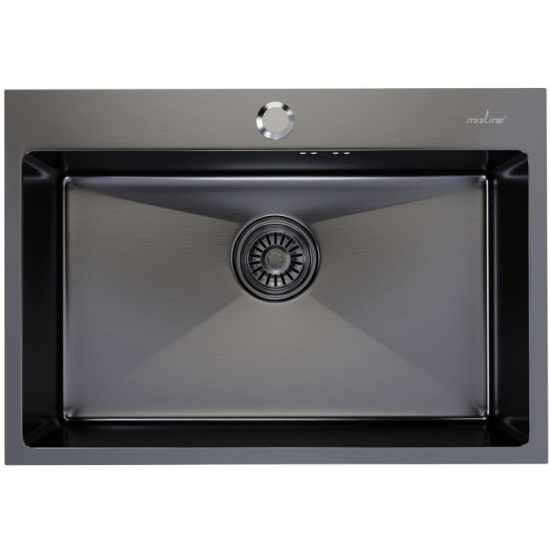 Мойка для кухни MIXLINE PRO 650х450x3 мм настольная, чёрный графит