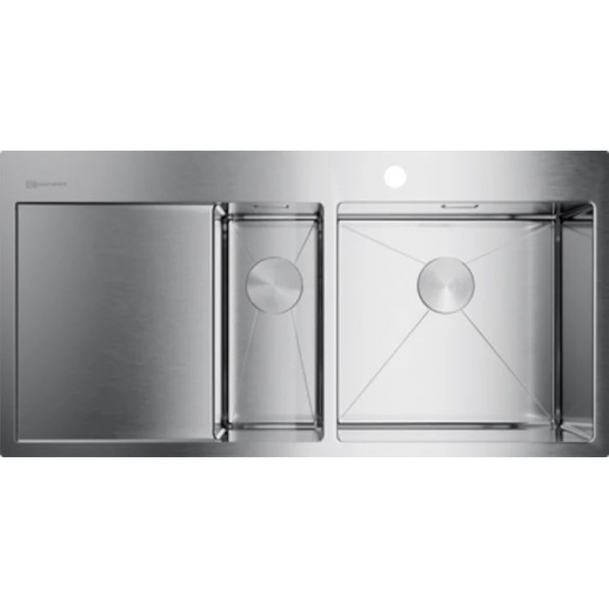 Мойка для кухни OMOIKIRI Akisame 100-2-R IN двухчашевая 1000х510x1,2 мм, правая