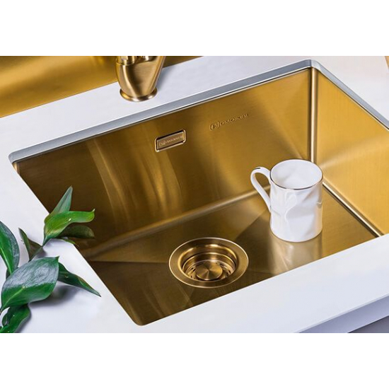 Мойка для кухни OMOIKIRI Akisame 100-2-R LG двухчашевая 1000х510x1,2 мм, правая, золото