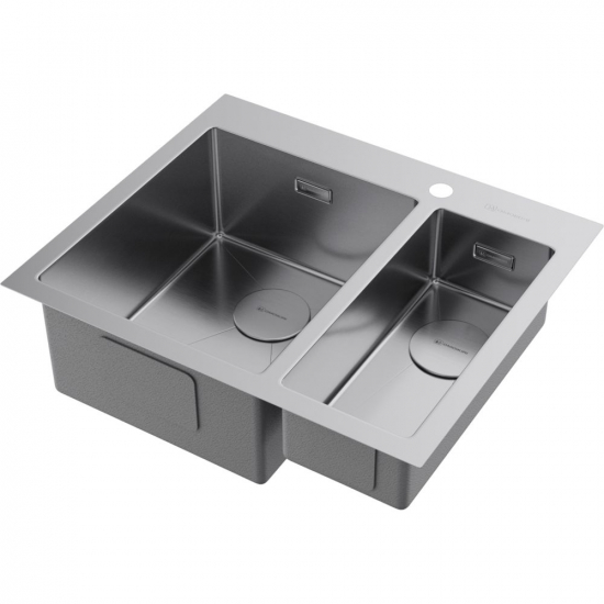 Мойка для кухни OMOIKIRI Akisame 60-2-L IN двухчашевая 605х510x1,2 мм