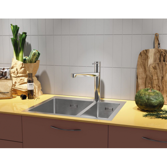 Мойка для кухни OMOIKIRI Akisame 60-2-L IN двухчашевая 605х510x1,2 мм