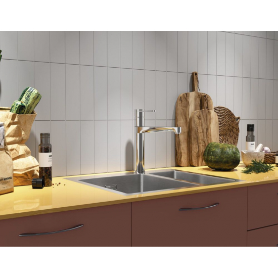 Мойка для кухни OMOIKIRI Akisame 60-2-L IN двухчашевая 605х510x1,2 мм