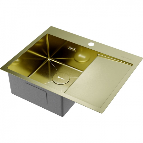 Мойка для кухни OMOIKIRI Akisame 65-L LG 650х510x1,2 мм, левая, золото