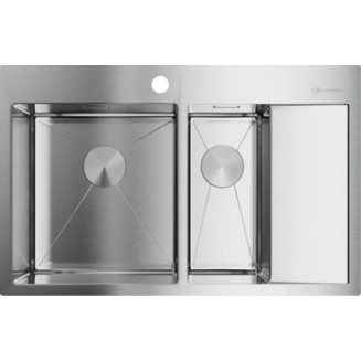 Мойка для кухни OMOIKIRI Akisame 78-2-L IN двухчашевая 780х510x1,2 мм, левая