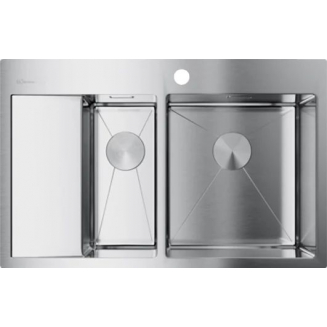 Мойка для кухни OMOIKIRI Akisame 78-2-R IN двухчашевая 780х510x1,2 мм, правая