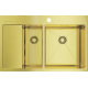 Мойка для кухни OMOIKIRI Akisame 78-2-R LG двухчашевая 780х510x1,2 мм, правая, золото