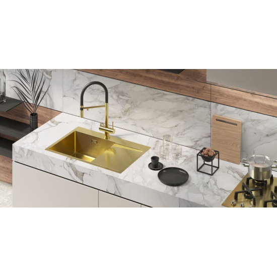 Мойка для кухни OMOIKIRI Akisame 78-L LG 780х510x1,2 мм, левая, золото