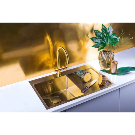 Мойка для кухни OMOIKIRI Akisame 78-L LG 780х510x1,2 мм, левая, золото