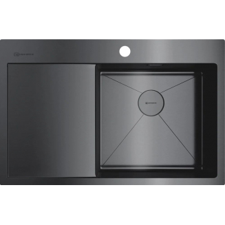 Мойка для кухни OMOIKIRI Akisame 78-R GM 780х510x1,2 мм, правая, воронёная сталь