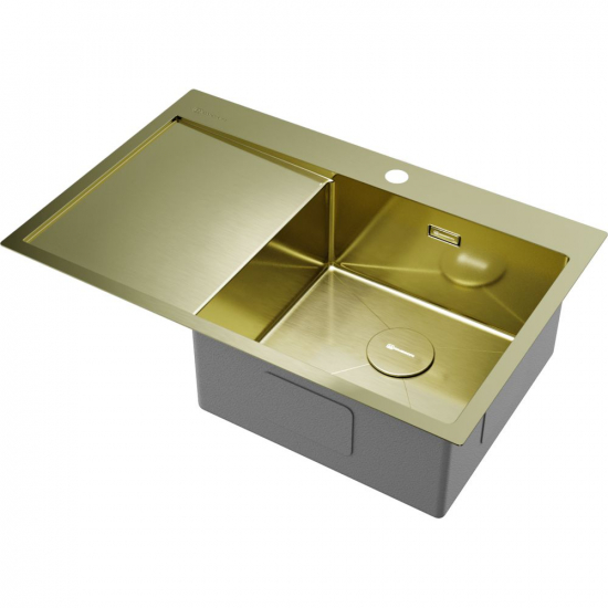 Мойка для кухни OMOIKIRI Akisame 78-R LG 780х510x1,2 мм, правая, золото