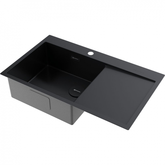 Мойка для кухни OMOIKIRI Akisame 86 Side-L GB 860х510x1,2 мм, левая, графит