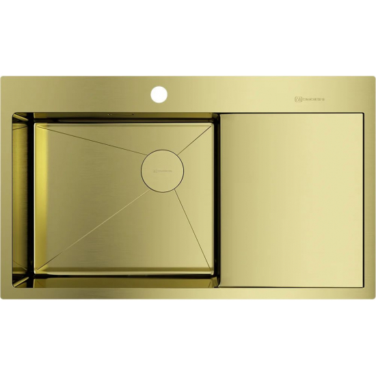 Мойка для кухни OMOIKIRI Akisame 86 Side-L LG 860х510x1,2 мм, левая, золото