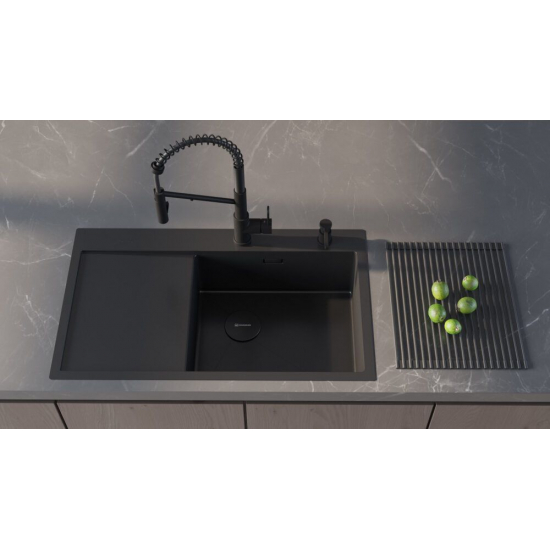 Мойка для кухни OMOIKIRI Akisame 86 Side-R GB 860х510x1,2 мм, правая, графит