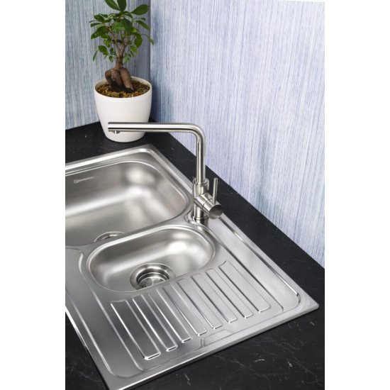 Мойка для кухни OMOIKIRI Kashiogawa 86-2 IN двухчашевая 860х500x0,7 мм