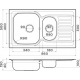 Мойка для кухни OMOIKIRI Kashiogawa 86-2 IN двухчашевая 860х500x0,7 мм