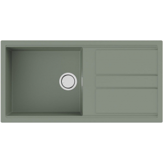 Мойка для кухни OMOIKIRI Kitagawa 100 чаша+крыло 1000х510 мм керамика, wind green