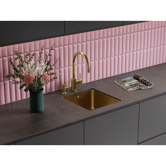 Мойка для кухни OMOIKIRI Tadzava 39-U/I LG 390х440x1 мм, золото