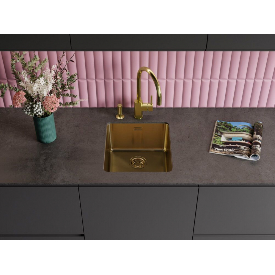 Мойка для кухни OMOIKIRI Tadzava 39-U/I LG 390х440x1 мм, золото