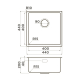 Мойка для кухни OMOIKIRI Tadzava 44-U/I Ultra 15 IN 440х440x1 мм