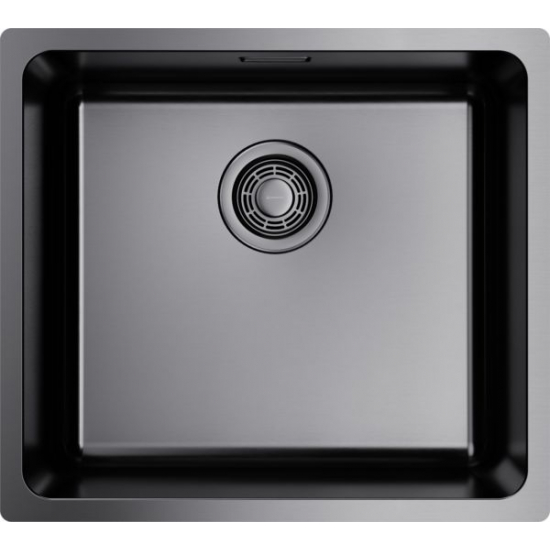 Мойка для кухни OMOIKIRI Tadzava 49-U/I GM 490х440x0,8 мм, воронёная сталь