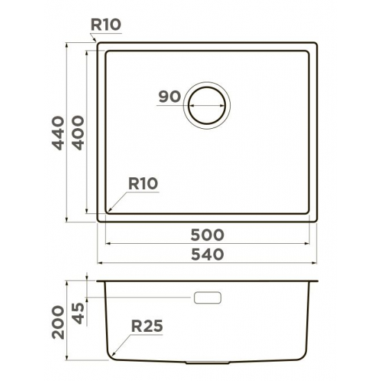 Мойка для кухни OMOIKIRI Tadzava 54-U/I Ultra LG 540х440x1 мм, золото