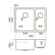 Мойка для кухни OMOIKIRI Tadzava 58-2-U/I Ultra 15-L IN двухчашевая 580х440x1 мм, левая