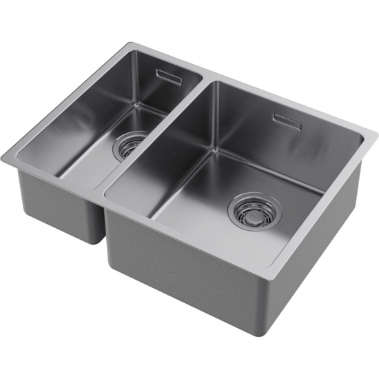 Мойка для кухни OMOIKIRI Tadzava 58-2-U/I Ultra 15-R IN двухчашевая 580х440x1 мм, правая