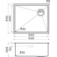 Мойка для кухни OMOIKIRI Taki 54-U/IF Side SF GB 540х440x1,2 мм, графит