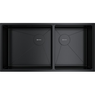 Мойка для кухни OMOIKIRI Taki 85-2-LB-U/IF Side GB двухчашевая 850х440x1,2 мм, графит